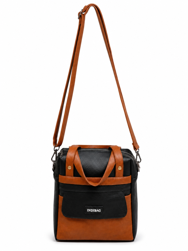 Elegant Brown & Black Tote Bag