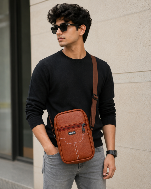 1103E7B5-4A5E-4BE8-A8D5-8A72CF7B7EF0 Men’s Premium Leather Finish Sling Bag