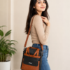 Elegant Brown & Black Tote Bag