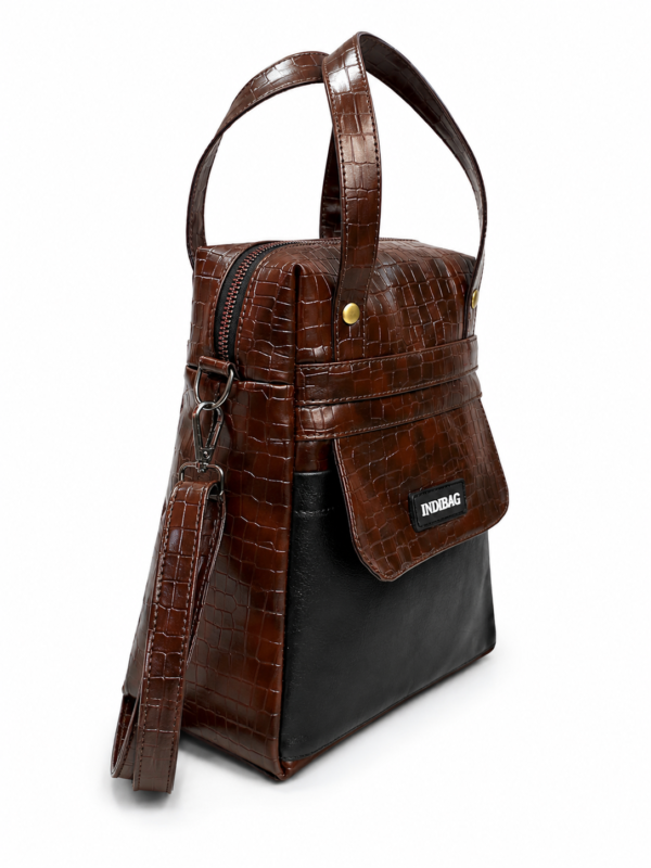 Elegant Brown & Black Tote Bag