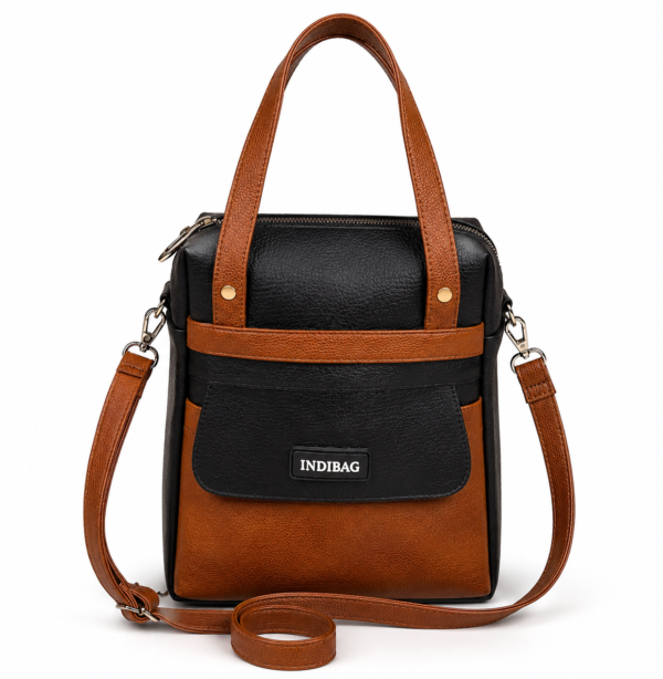 Elegant Brown & Black Tote Bag