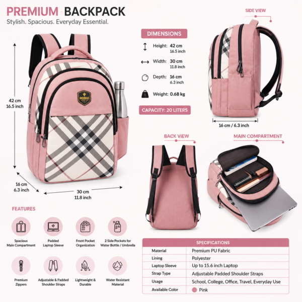 Stylish Printed School & College Backpack