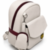 Stylish White Backpack with Front Pocket