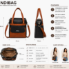 Elegant Brown & Black Tote Bag