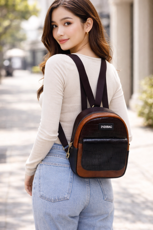 Faux Leather Backpack