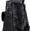 Deluxe Black Leather Backpack