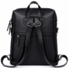 Deluxe Black Leather Backpack