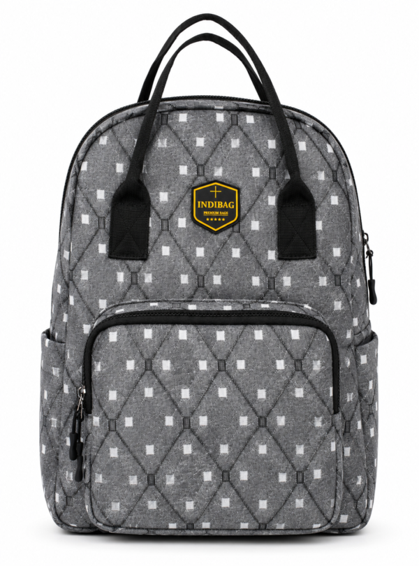 Quilted Grey Stylish Multipurpose Travel Backpack