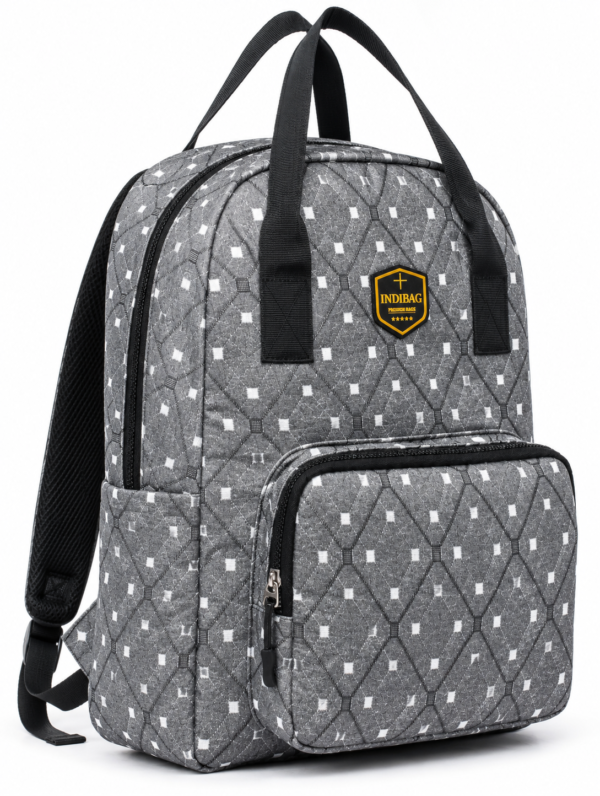 Quilted Grey Stylish Multipurpose Travel Backpack