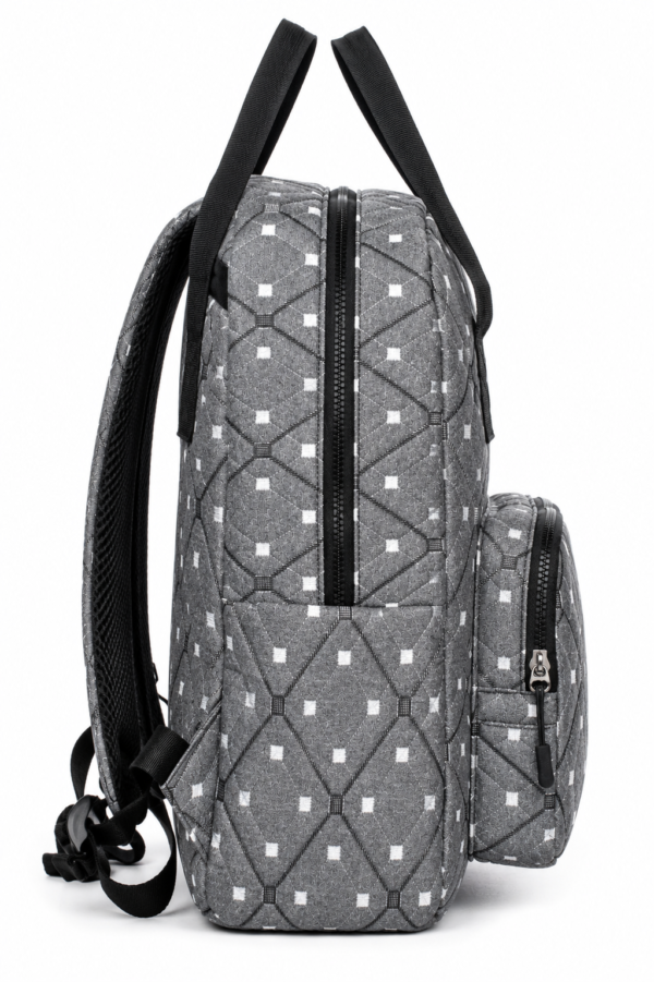 Quilted Grey Stylish Multipurpose Travel Backpack