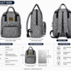 Quilted Grey Stylish Multipurpose Travel Backpack