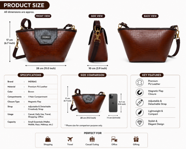 Brown Leather Handbag