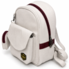 Stylish White Backpack with Front Pocket