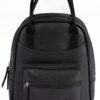 Classic Black Faux Leather Backpack