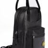 Classic Black Faux Leather Backpack
