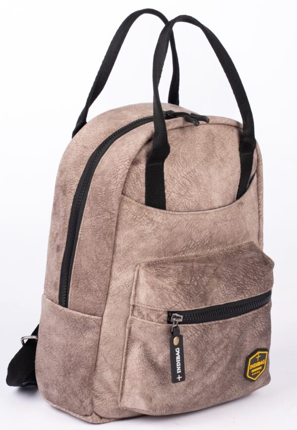 Classic Black Faux Leather Backpack