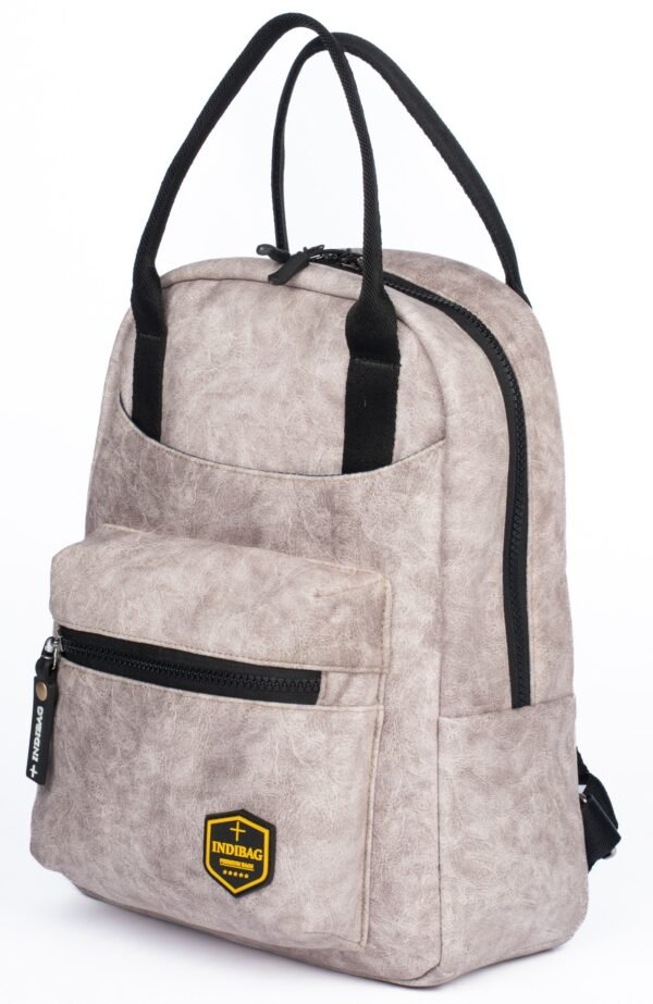 Classic Black Faux Leather Backpack
