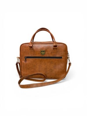 Classic Brown Leather Laptop Bag