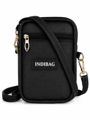 26206CF6-73EE-4047-A38F-D2ACD2D88C3F INDIBAG Women’s Black Crossbody Sling Bag